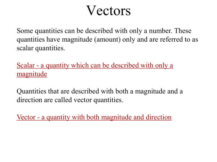 Virtual lab vectors and vector operations