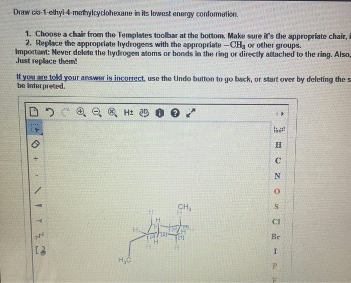 Solved conformation lowest energy chair draw transcribed problem text been show ethyl