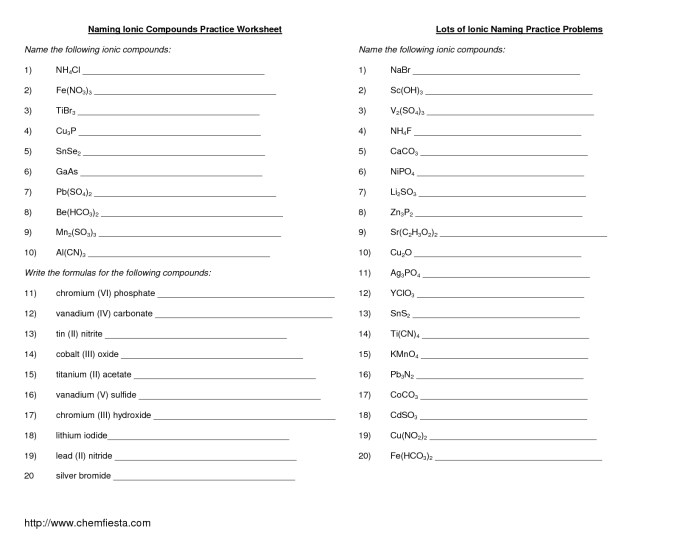 Worksheet molecular compounds answer key