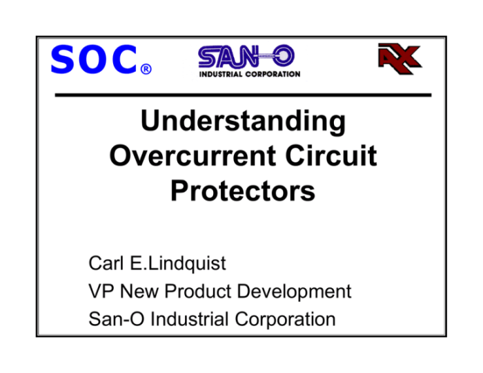 Lesson 1 purpose of overcurrent protection and types of overcurrents