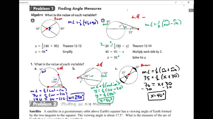 Practice 12 4 angle measures and segment lengths answer key