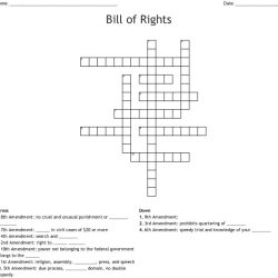 The last amendment in the bill of rights crossword